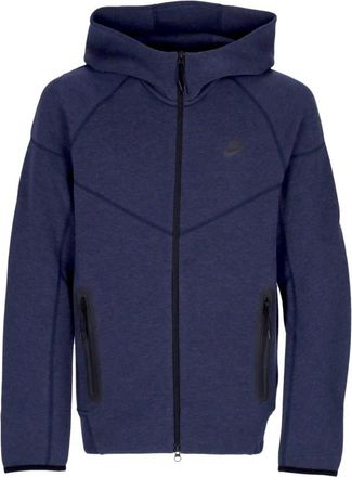 Nike Tech Fleece Zip Hoodie Lichtgewicht Sweatshirt - Heren - Trainingsjackets - Blauw - XL - Katoen - Fitness