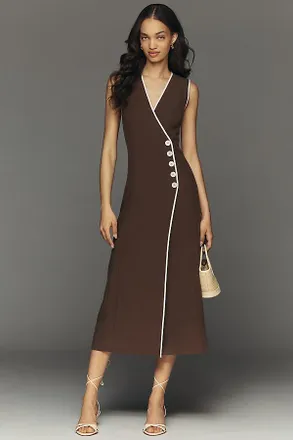 Mare Mare Asymmetric Button Midi Dress