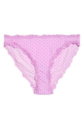 Free People Intimately FP Charlie Bikini in Purple Dot at Nordstrom, Size X-Small