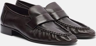 The Row Leather penny loafers