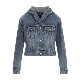 Alaia Giacca Trucker in denim - - Jackets - Donna - Blu - S