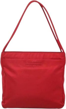 Prada Pre-owned Shoulder Bags, female, Red, Size: ONE SIZE Pre-owned Vintage Nylon Shoulder Bag