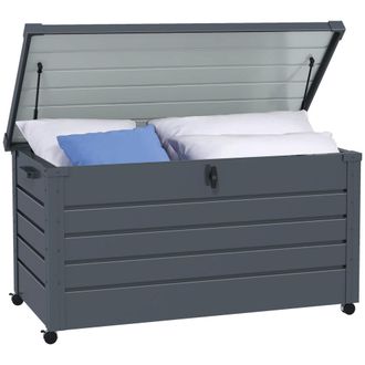 OUTSUNNY Ba&uacute;l de exterior 120x62x66 cm gris oscuro