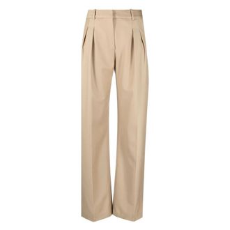Loulou Studio Straight Trousers, female, Beige, XS, Straight Trousers