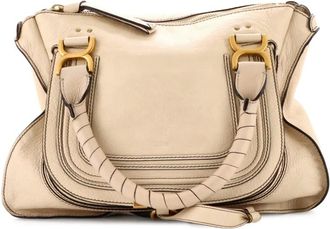 Chlo&eacute; Marcie Leather Medium shoulder bag - Beige