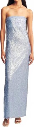 Shona Joy Amerie Strapless Maxi Dress In Arcadian Blue