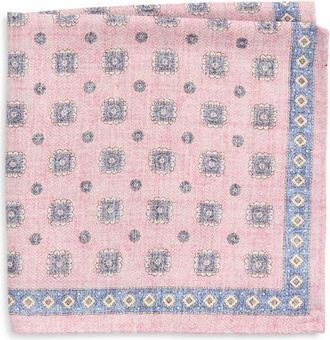 Jack Victor Ronge Silk Pocket Square in Pink at Nordstrom