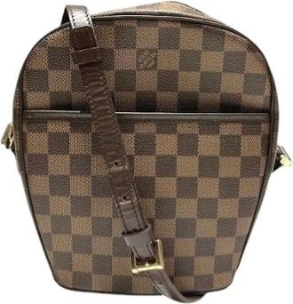 Louis Vuitton Pre-owned Cross Body Bags, female, Brown, Size: ONE SIZE Pre-owned Ipanema PM Damier Shoulder Bag