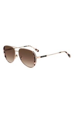 Kate Spade New York 53mm aviator sunglasses in Rose Gold at Nordstrom Rack