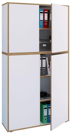 VCM Vcm - Gabinete De Oficina De Madera Carpeta Gabinete De Archivo Muebles De Oficina Gabinete Salia 5 Veces De Ancho 100 Cm Puertas De Torneado (blanco)