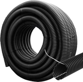 Esto Tubo Corrugato Cavidotto dn 40mm 50 Metri, Guaina Flessibile, Matassa Polietilene Passacavi Cablaggio Impianto Elettrico, Bobina Flex