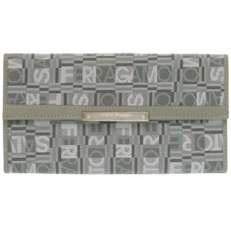 Ferragamo Pre-owned Wallets, female, Gray, Size: ONE SIZE Pre-owned Canvas Wallet