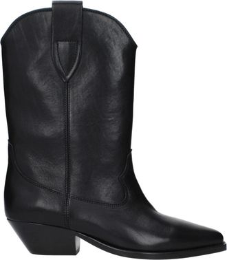 Isabel Marant Leren Enkellaarsjes - Dames - Cowboylaarzen - Zwart - 36 EU - Leer - Schoenen