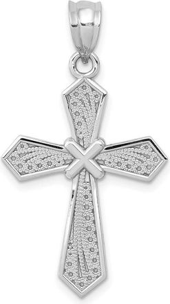 Diamond2Deal 14k White Gold Passion Cross Pendant
