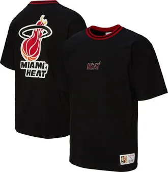 Mitchell & Ness Unisex Mitchell & Ness Black Miami Heat Playmaker Vintage Logo T-Shirt at Nordstrom, Size Medium