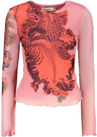 Desigual Rosa Viscosa Vrouwen T-shirt