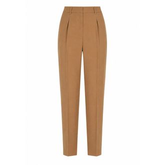 Max Mara Corallo Trousers - female - Max Mara Studio - Tapered Trousers - Brown - L - Trousers