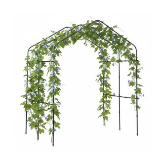Relaxdays Relaxdays Enrejado Para Plantas Trepadoras, Soporte Met&aacute;lico Con Malla Y Accesorios, 240x190x180 Cm, Huerto, Negro