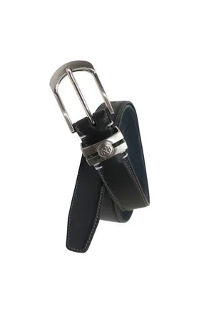 Izod Golf Stretch Comfort Leather Belt Metal Keeper in Black at Nordstrom, Size X-Large