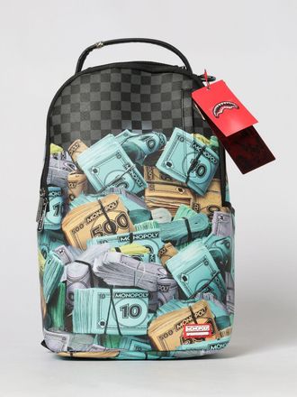 Sprayground Zaino in cotone spalmato saffiano con stampa grafica ed a scacchi