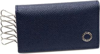 Bulgari Pre-owned Leather key-holders - Heren - Vintage Accessoires - Blauw - ONE Size - Leer - Vintage