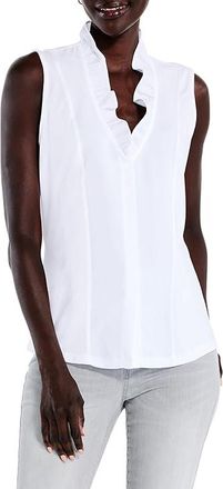 Nic+Zoe Ruffled Around Tank Top Womens Clothing Paper White 1 : 2XL (US 20-22), Cotton/Modal/Polyester