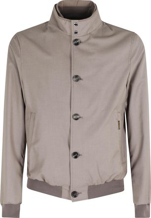 Moorer Sand Bernie Pum Removable-Bib Viscose-Blend Jacket