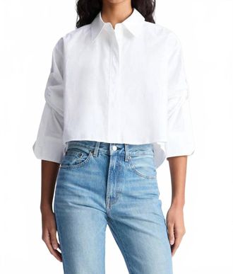A.L.C. Maude Cropped Cotton Top In White