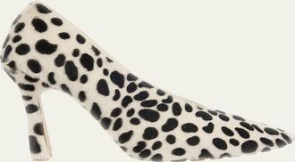 Bottega Veneta Sofia Jaguar-Print Lamb Hair Stiletto Pumps
