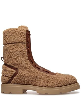 Bally Zendi faux-fur ankle boots - Brown