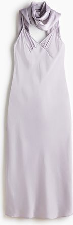 H&M Tr&auml;gerkleid aus Satin mit Schal - Helllila