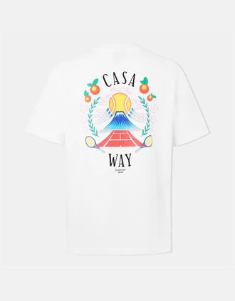 Casablanca Mens CASABLANCA Way Mountain T-Shirt White - Size: 36