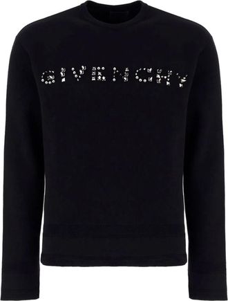 Givenchy Klassieke Zwarte Logo Sweater - Heren - Sweatshirts - Zwart - S - Katoen - Hoodies & sweatvesten