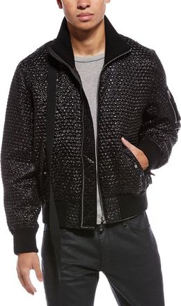 Helmut Lang Seatbelt Silk-Blend Bomber Jacket