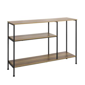 SoBuy Mesa de consola con 3 estantes madera color natural