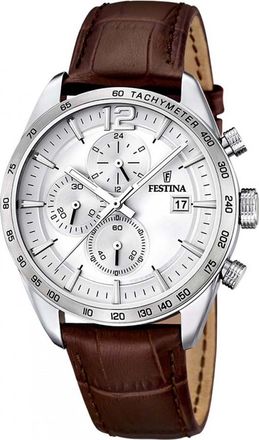 Festina F16760-1 Mens Timeless Chronograph Watch - Silver - One Size