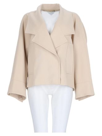 Sportmax Cropped Wide Lapel Wool-Blend Coat