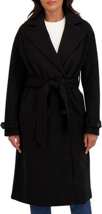 Sebby Wool Oversize Trench Coat in Black at Nordstrom Rack, Size X-Large
