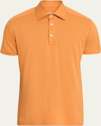 Kiton Mens Cotton Classic-Fit Polo Shirt