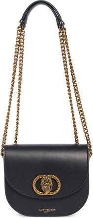 Kurt Geiger Chelsea Genuine Leather Saddle Bag in Black at Nordstrom Rack