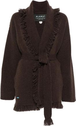 Alanui Fringe-trim Belted Cardigan
