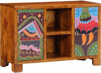 Berkfield Home Sideboard Multicolour 90x35x60 Solid Wood Acacia