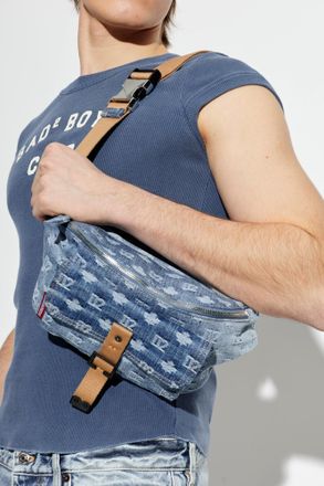 Dsquared2 Belt Bag With Monogram, Mens, Blue