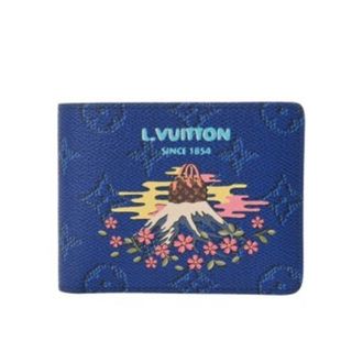 Louis Vuitton Blue Monogram Wallet (Bi-Fold) (Pre-Owned)