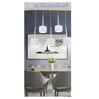 Trade Shop Trade Shop Traesio - Trade Shop - Lampadario Da Soffitto Sospensione Plafoniera Paralume Bianco 3 Accensioni B10