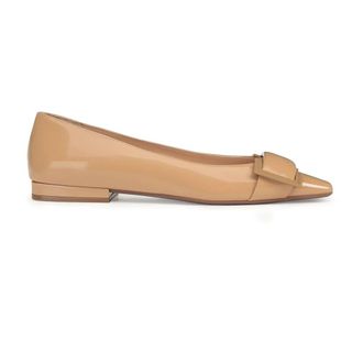 Sergio Rossi Brown Leather Ballerina Flats
