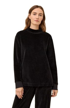 Pact Organic Cotton Pure Velour Cozy Pullover in Black at Nordstrom, Size X-Small