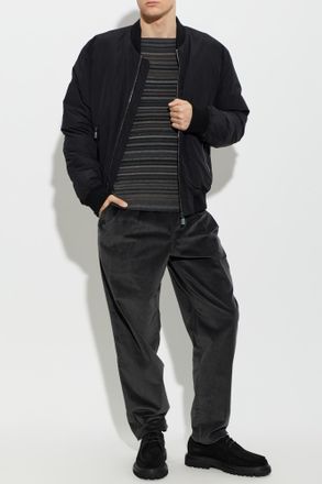 Dolce & Gabbana Wool Striped Sweatshirt, Mens, Grey