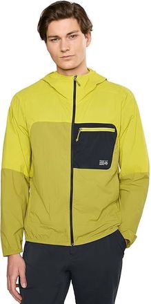 Mountain Hardwear Wind Veiltm Hooded Jacket Mens Clothing Bright Fatigue/Lucky Chard : 2XL, Nylon