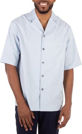 Balmain Logo-Embroidered Cotton Shirt, Brand Size 46 (US Size 36)